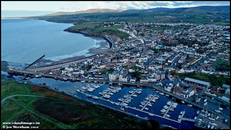 Aerial view of Peel, Isle of Man 16/10/20