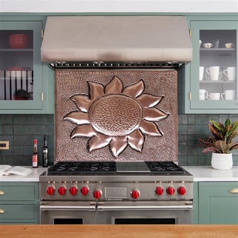 Sun Symbol Copper Tile for Fireplace Kitchen Backsplash - Etsy