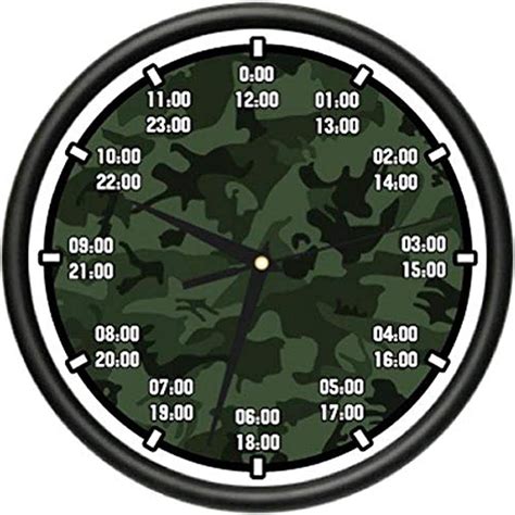 Military TIME Wall Clock Army Navy Marine air Force time Timing Gift ...