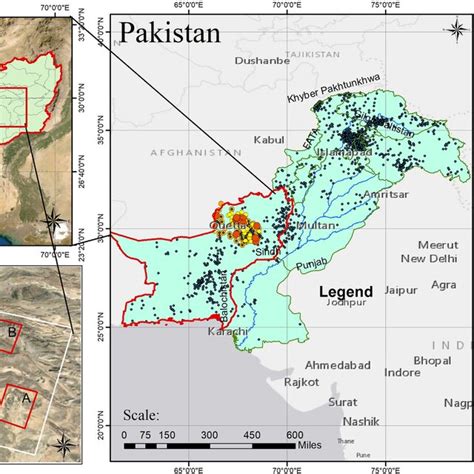 Location map of the Ghaghara river basin is showing maximum and minimum ...