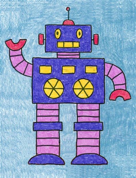 How to Draw a Robot | Robot Coloring Page