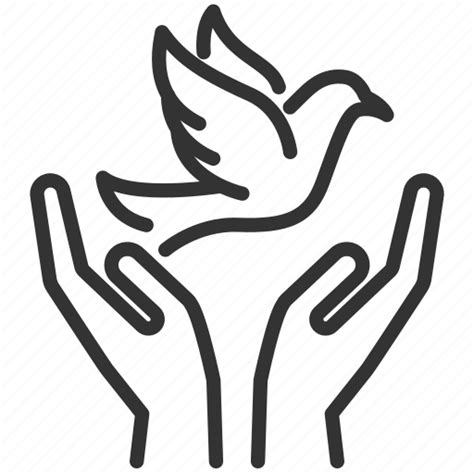 Activism, dove, freedom, hands, human, peace, rights icon - Download on ...