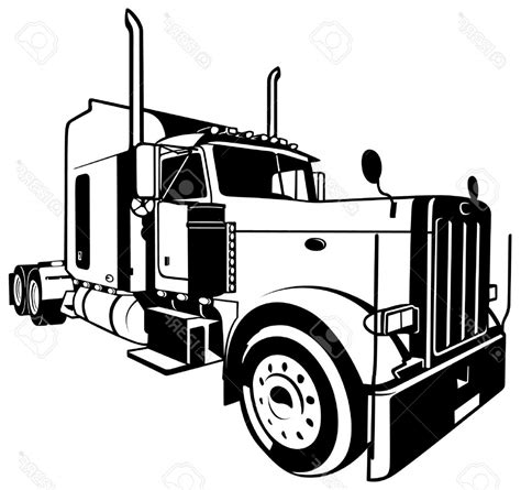 Semi Truck Vector at GetDrawings | Free download