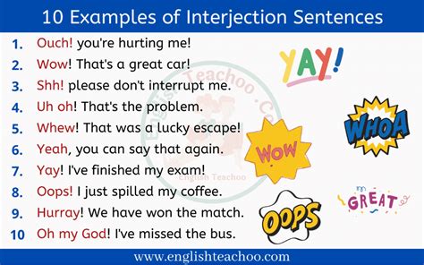 10 examples of interjection sentences – Artofit