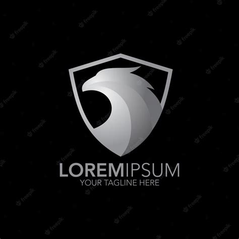 Premium Vector | Silver eagle head logo template