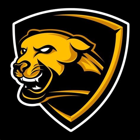 Yellow Panther Mascot Logo PNG Images, Logo Icons, Yellow Icons, Wild ...