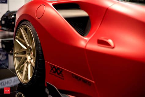 Satin Candy Red Ferrari 488 GTB | Wrapfolio