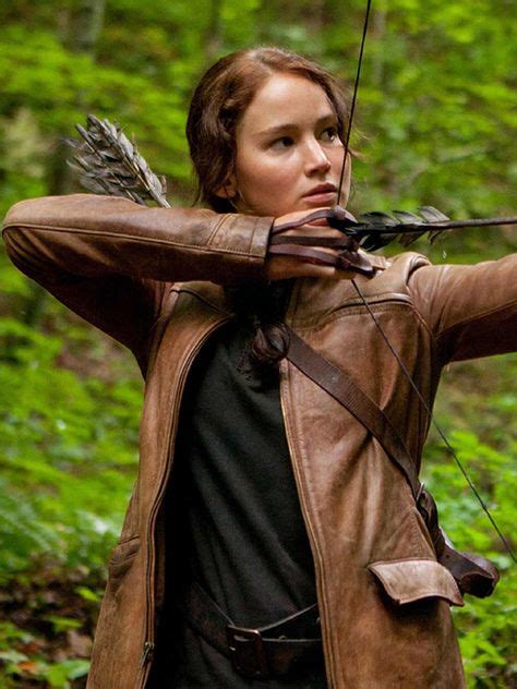 Katniss Everdeen Hunger Games Leather Hunting Outfit Costume Jacket ...