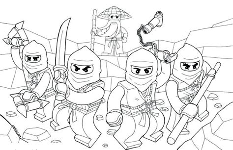 Ninjago Team Coloring Page - Free Printable Coloring Pages for Kids