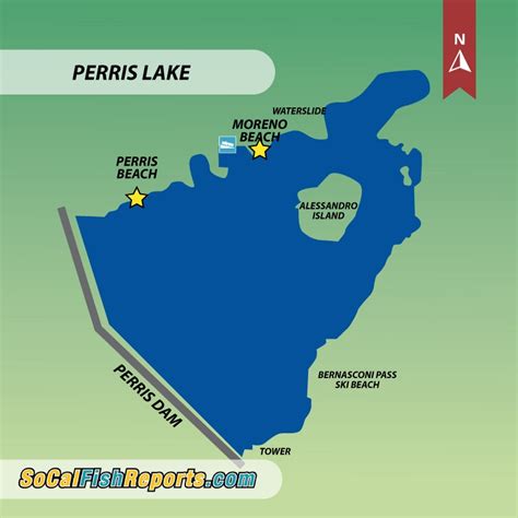 Lake Perris - Fish Reports & Map