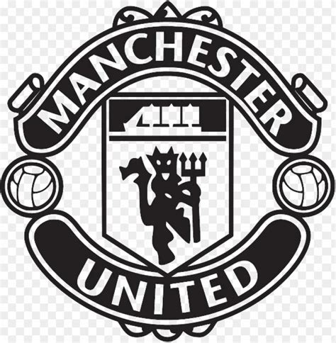 manchester united black logo PNG image with transparent background | TOPpng