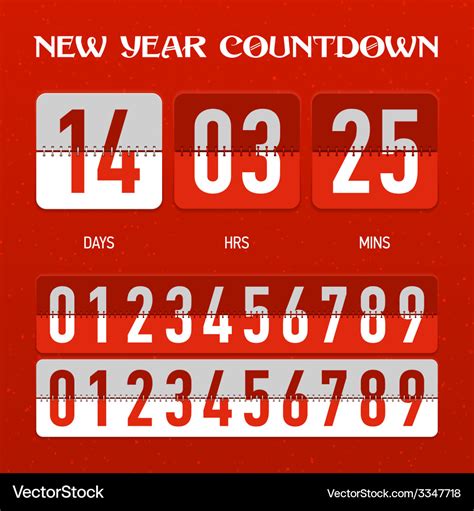 New year countdown timer Royalty Free Vector Image