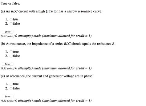 Solved An RLC circuit with a high Q factor has a narrow | Chegg.com