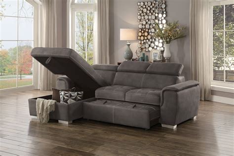 Ferriday Taupe Sectional Sofa with Pullout Sofa... | RC Willey | Sofa ...