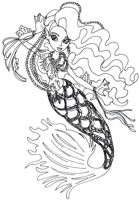 Free Printable Monster High Coloring Pages: Sirena Von Boo Monster High ...