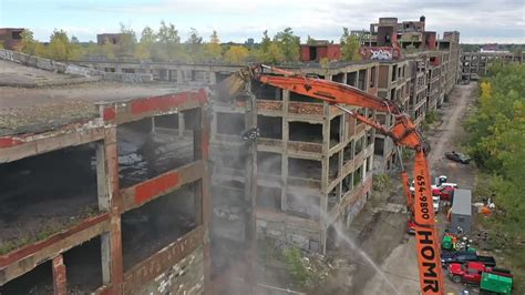 Detroit's Iconic Abandoned Packard Plant Is Finally Being Demolished