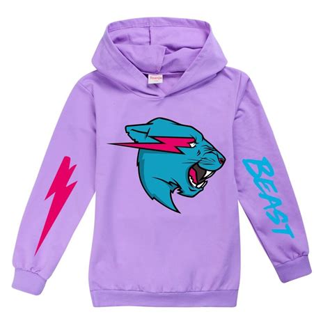 Mr Beast Lightning Cat เด็ก Hoodies หญิงแขนยาว Hooded เสื้อกันหนาว All ...