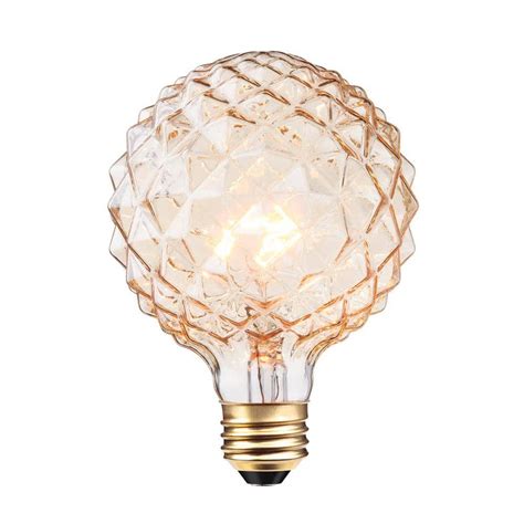 Globe Electric 40 Watt Crystal Shape Dimmable Vintage Edison ...