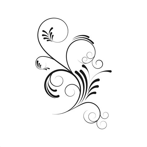 Flower Design Png Black And White | Best Flower Site