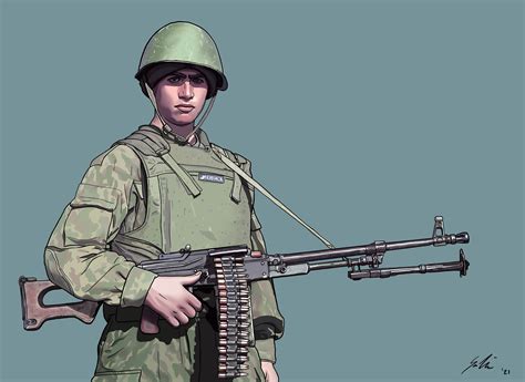 Russian Soldier Chechen War Digital Illustration - Etsy