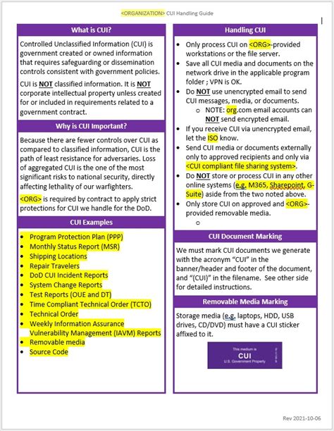 Cui Policy Template