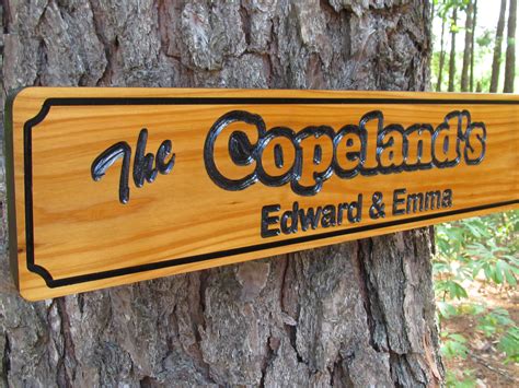 Carved Wood Sign with a Personalized Name - Custom Signs