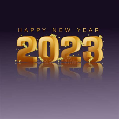 2023 gold happy new year stock illustration. Illustration of celebrate ...