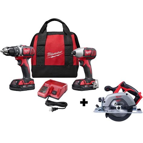 Milwaukee M18 18V Lithium-Ion Cordless Drill Driver/Impact Driver Combo ...