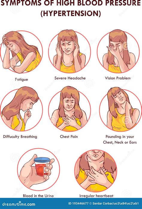 Vector - Symptoms of High Blood Pressure Hypertension Stock Vector ...