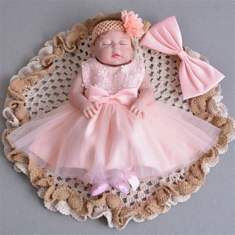 2018 New Pink Tutu Girls Baby Baptism Clothes Summer Dress Wedding ...