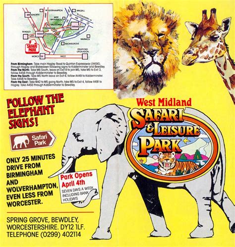 West Midland Safari Park Map and Brochure (2024 - 1987 ...