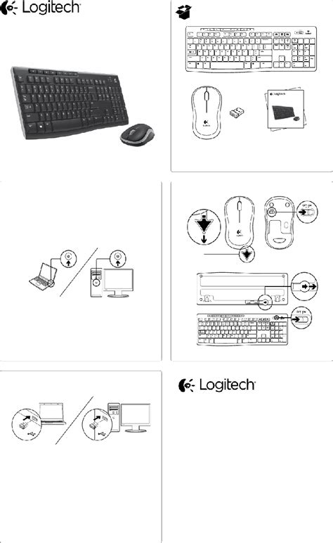 Logitech MK270 Mouse Setup manual PDF View/Download