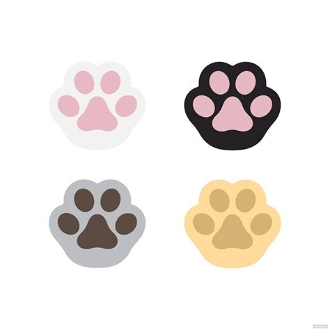 Cat Paws Vector in Illustrator, SVG, JPG, PNG, EPS - Download ...