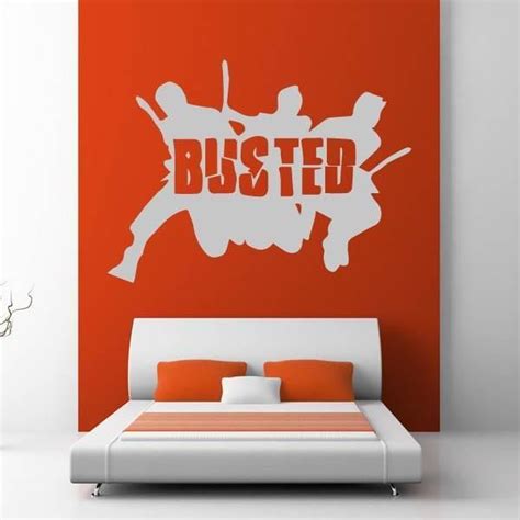 Busted Band Logo Wall Art Sticker - Small - 55cm (W) x 40cm (H) / Grey ...