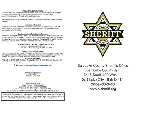 Information about the Salt Lake County Jail - Salt Lake Legal Defender ...