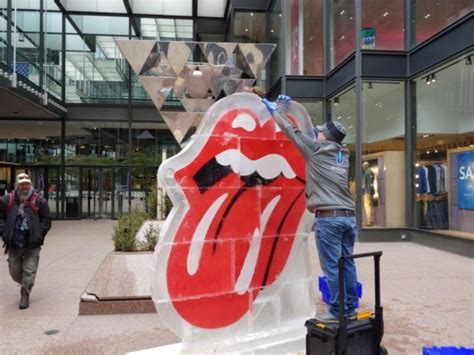 Ice sculpture erected in Minneapolis today! : r/rollingstones