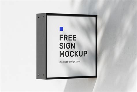 Square street sign mockup - Instant Download