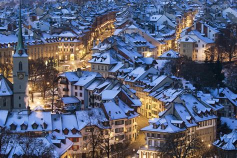 Snow-Covered Beautiful City of Bern, Switzerland Photo | One Big Photo