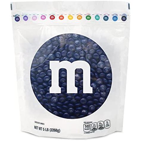 M&M’S Milk Chocolate Dark Blue Candy - 5Lbs Of Bulk Candy In Resealable ...