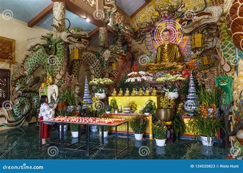 Interior of Buddha Temple in Da Lat, Vietnam Editorial Stock Photo ...