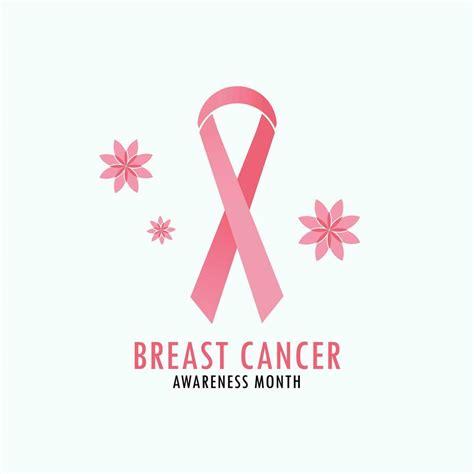 breast cancer awareness month logo poster icon vector illustration ...