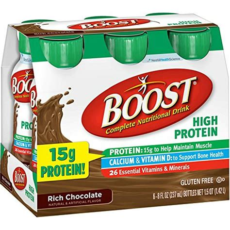 Boost Complete High Protein Nutritional Drink, Rich Chocolate - Walmart ...