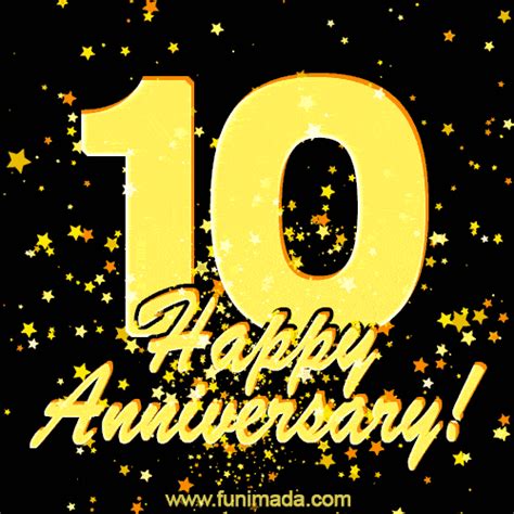 Happy Anniversary! 10th Anniversary GIF Image. | Funimada.com