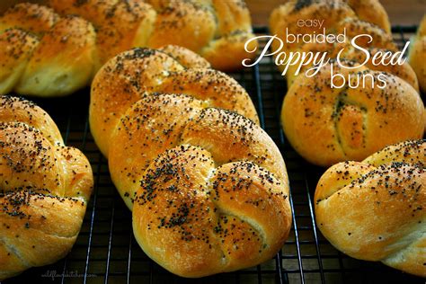 Easy Braided Poppy Seed Buns - Wildflour's Cottage Kitchen