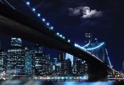 Brooklyn Bridge At Night Wallpapers - Wallpaper Cave