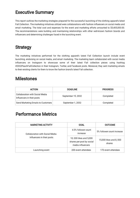 Marketing Report Templates