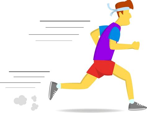 a man is running in a race, clip art, icon, illustration, 4246017 ...