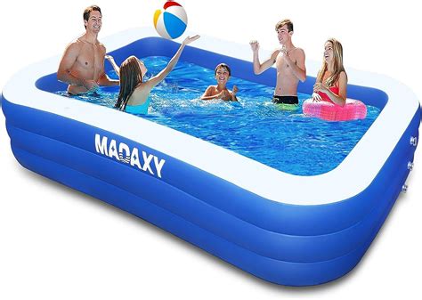 Amazon.com: Inflatable Pool, MADAXY Swimming Pool for Kids and Adults ...