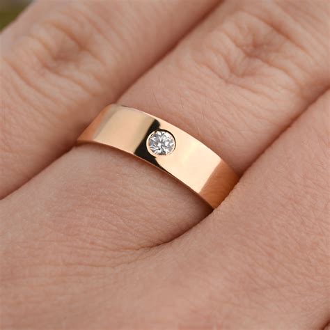 14k Solid Gold Simple Ring Simple Wedding Band Women Plain - Etsy UK