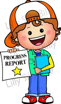 Progress Report Time. Clipart Black and White & COLOR Small - Etsy ...